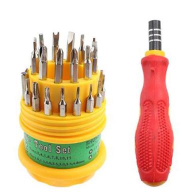 JACKLY JK-6036 31-in-1 Precision Screwdriver Set – Multi-Function Magnetic Tool Kit with 30 Interchangeable Stainless Steel Bits for Electronics & Gadget Repair