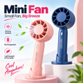 T10 Handheld Mini Fan – Portable USB Rechargeable Desk Fan with Adjustable Speed, Low Noise High-Speed Airflow & Desktop Stand for Travel & Office