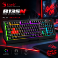 Bloody S510N Pudding Black Neon Gaming Keyboard – 1000Hz Polling Rate, 1ms Key Response, Adjustable Neon Backlit, Double Water-Resistant & Screw-Enhanced Space-Bar